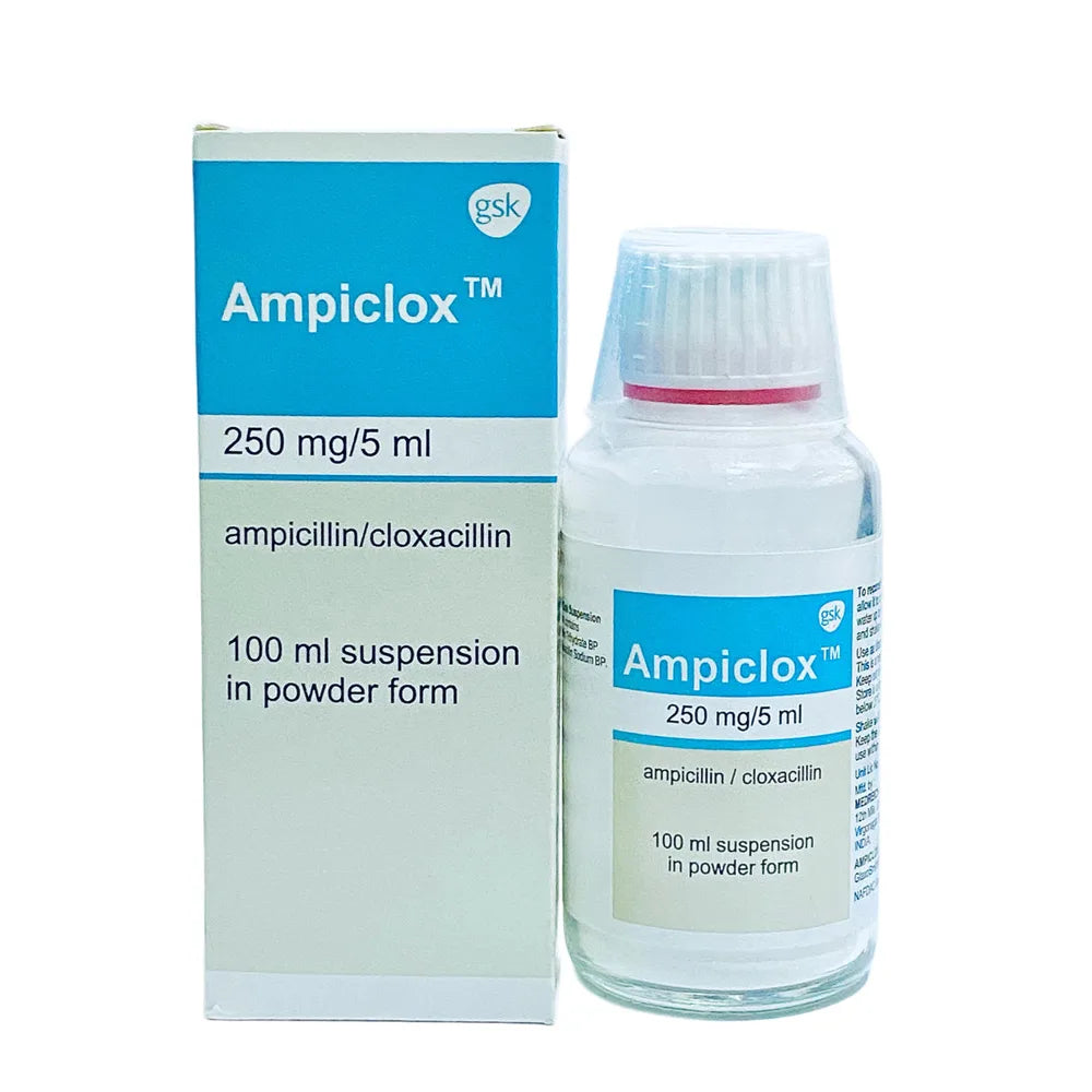 Ampiclox (Ampillin + Cloxacllin) Suspension 250mg/5ml