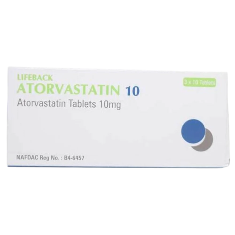 Atorvastatin 10 Lifeback 10mg x30