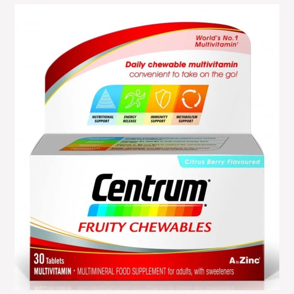Centrum A-Z Fruity Chewable Adult Multivitamins Tablet x30