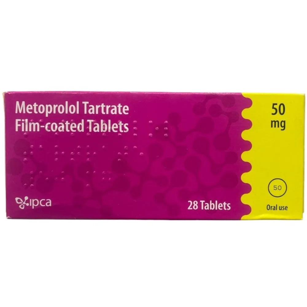 Metoprolol Tartrate Ipca 50mg Tablets x28