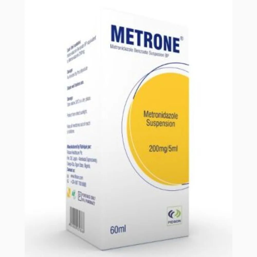 Metrone Metronidazole 200mg/5ml 60ml