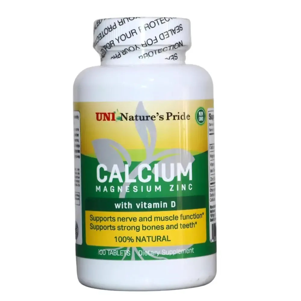 Uni Nature’s Pride Calcium Magnesium Zinc with Vitamin D x100 Tablets