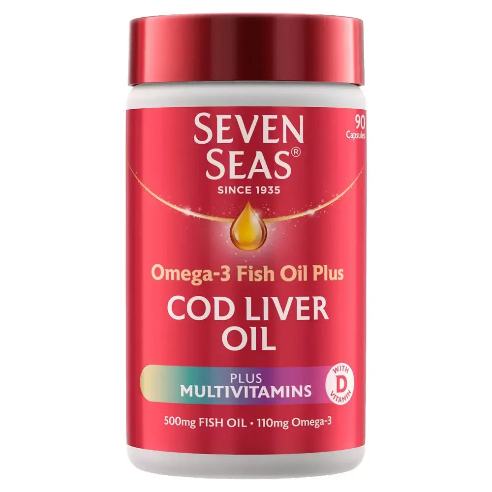 Seven Seas Omega 3 Fish Oil Plus Cod Liver Oil & Multivitamins Capsule x90