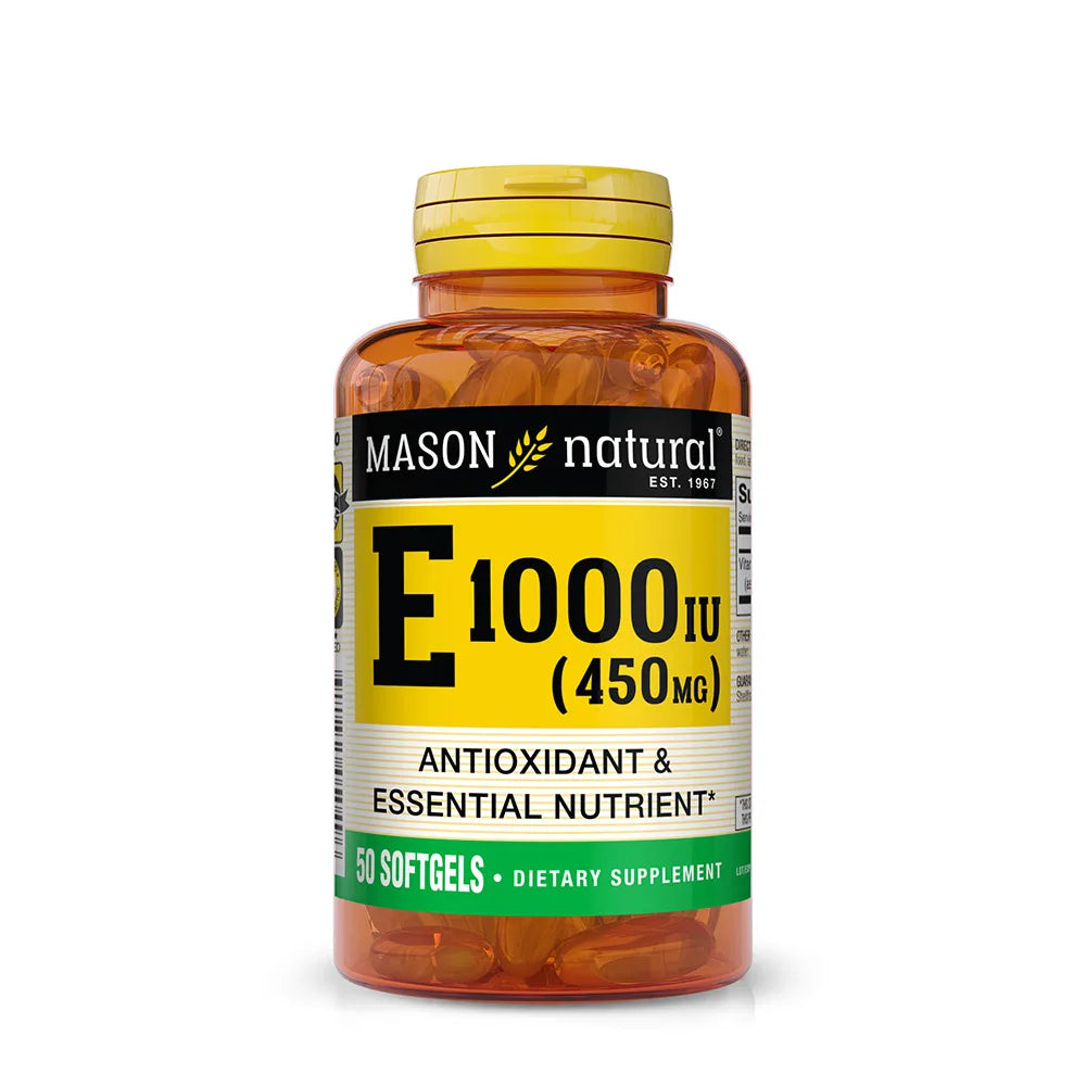 Mason Natural Vitamin E 1000 IU Softgels x 50
