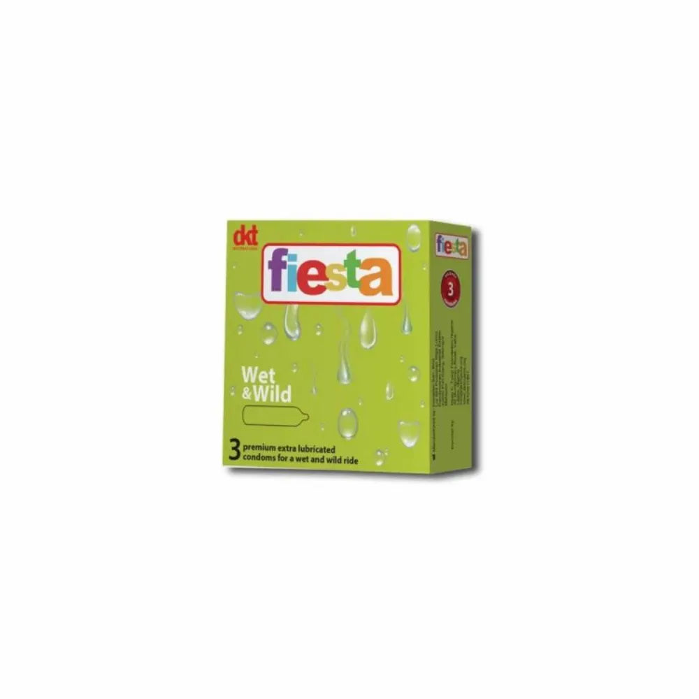 Fiesta Wet & Wild Condoms x3