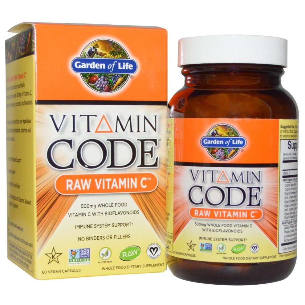 Garden of Life Vitamin Code RAW Vitamin C x 60 Vegan Capsules