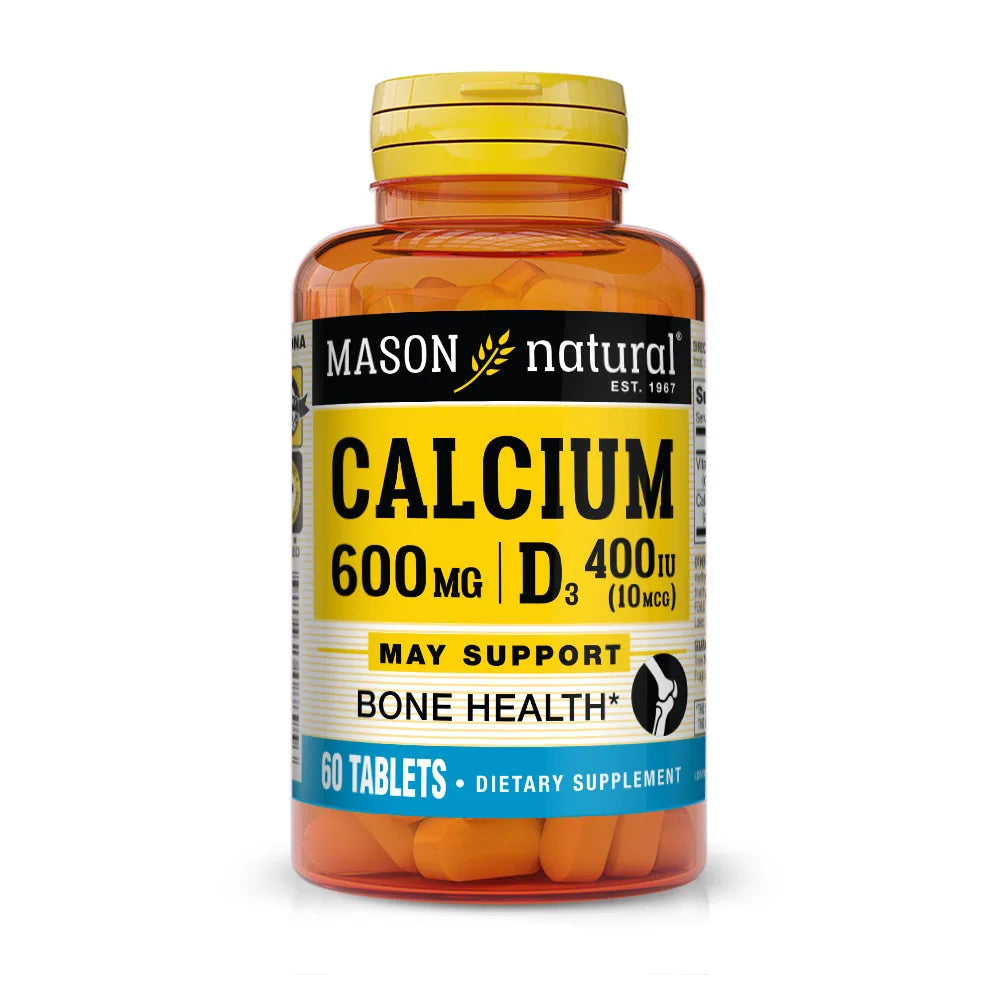 Mason Calcium 600mg & Vitamin D3 400IU Tablets x 100