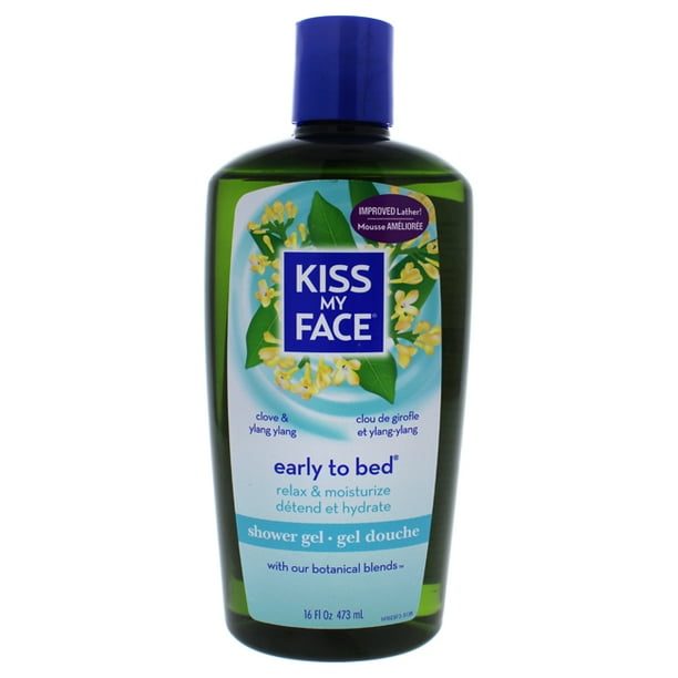 Kiss My Face Early to Bed Shower Gel (Clove and Ylang Ylang) 16 oz