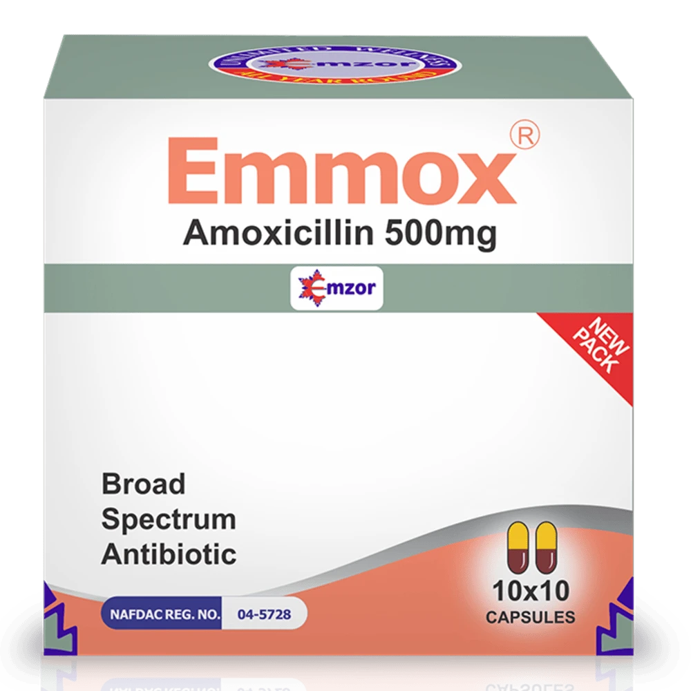 Emmox (Amoxicillin) 500mg Capsules x10