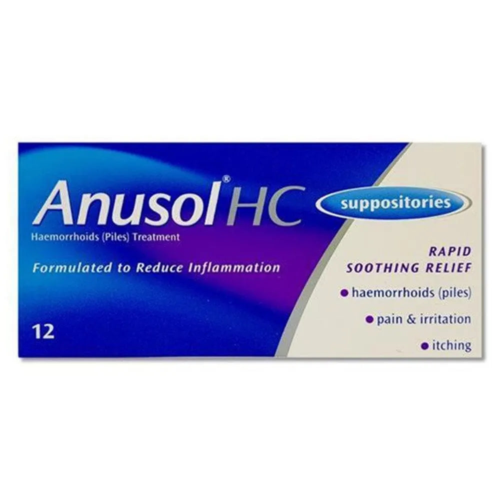 Anusol Plus HC Suppositories x12