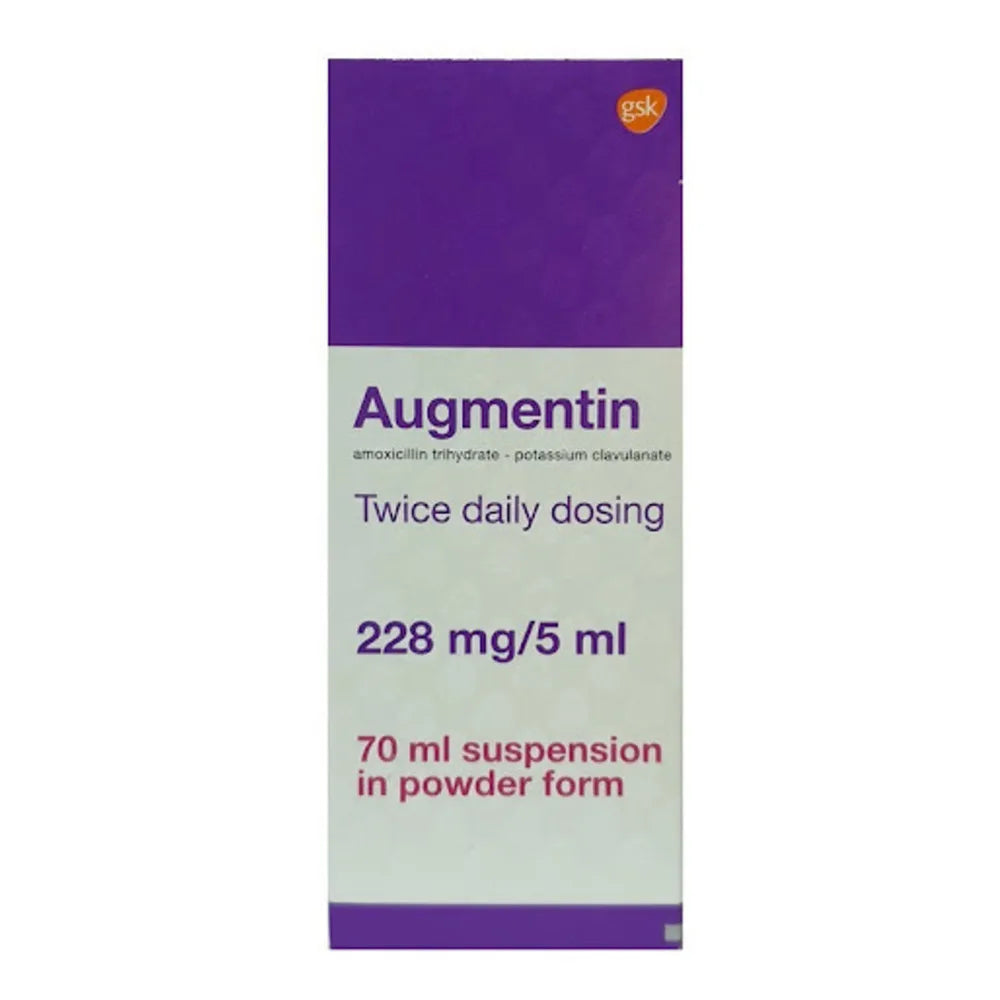 Augmentin (Amoxicillin/Clavulanic Acid) 228mg/5ml Suspension 70ml