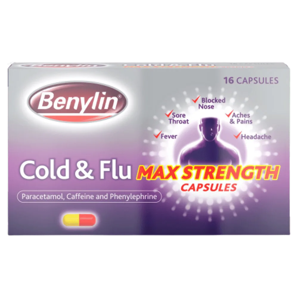 Benylin Cold & Flu Max Strength Capsules x16
