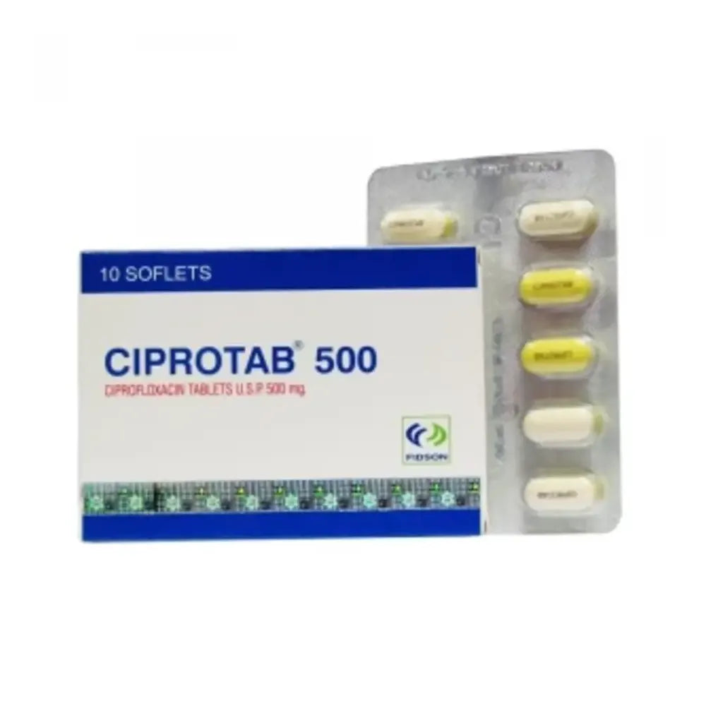 Ciprotab Ciprofloxacin 500mg Tabs x10