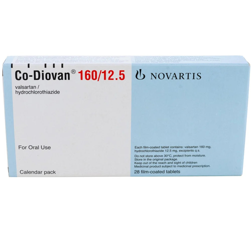 Co-Diovan (Valsartan/Hydrochlorothiazide) 160mg/12.5mg Tablets x 28