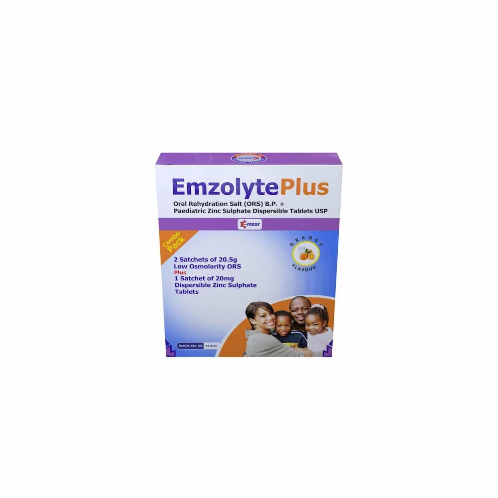 Emzolyte Plus Zinc ORS 20.5 g X2