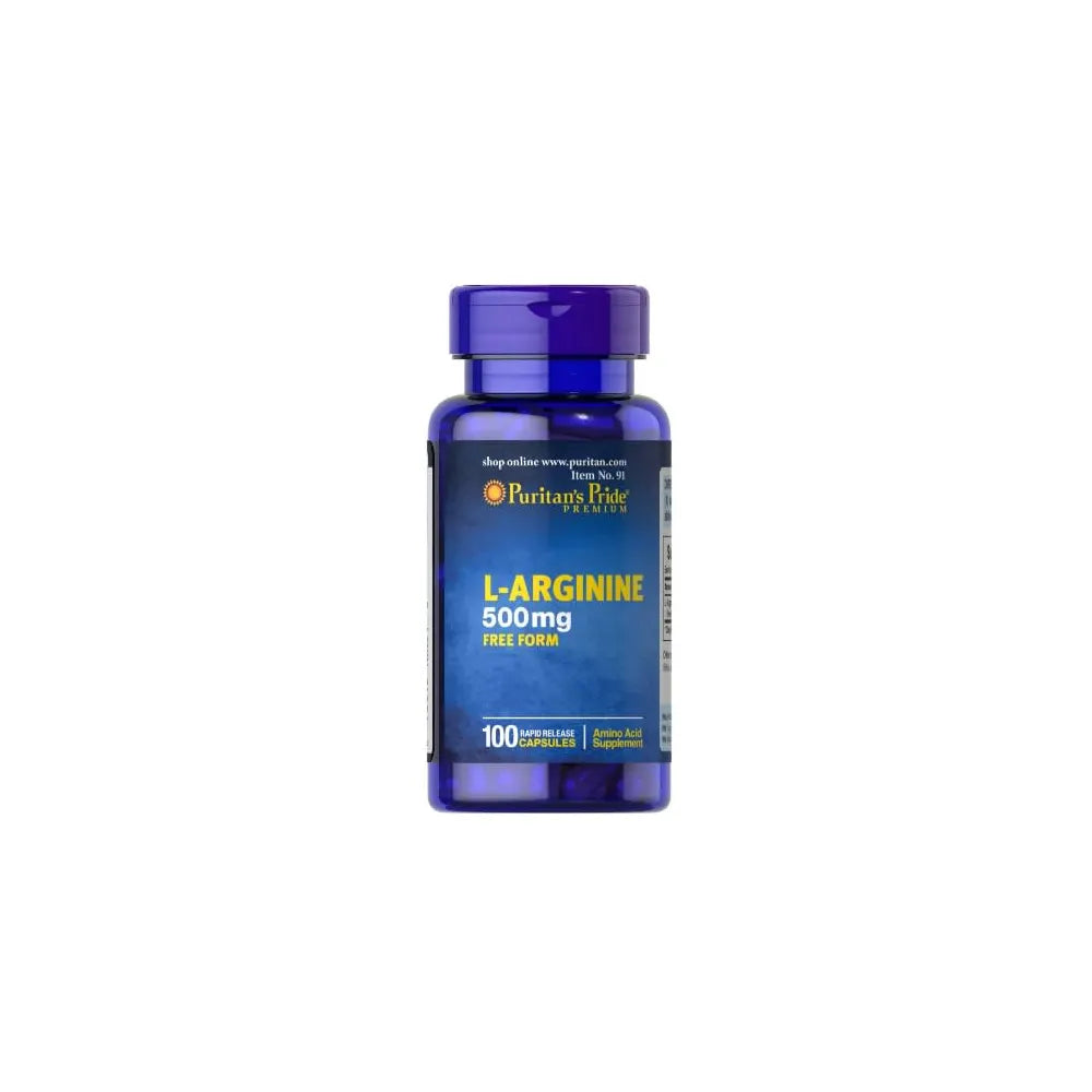 Puritan's Pride L-Arginine 500mg Capsules X 100