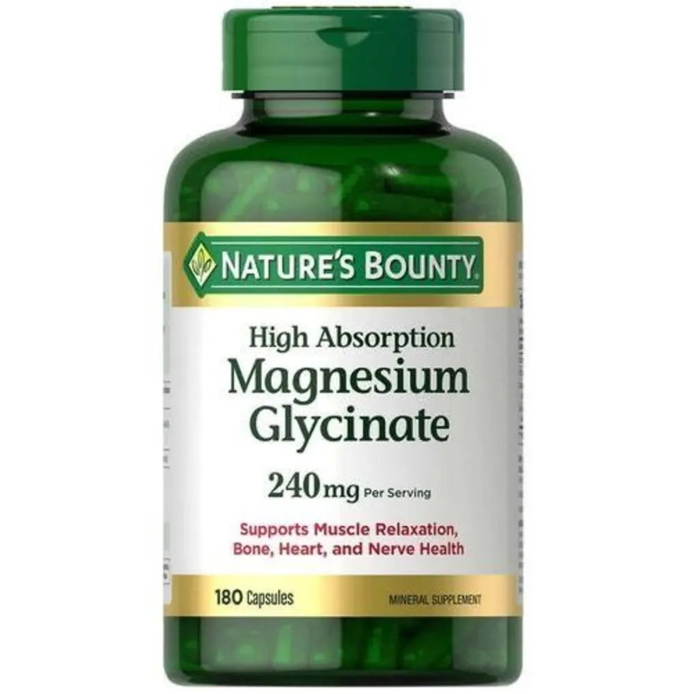 Magnesium Glycinate [Nature's Bounty] 240mg Capsule x180