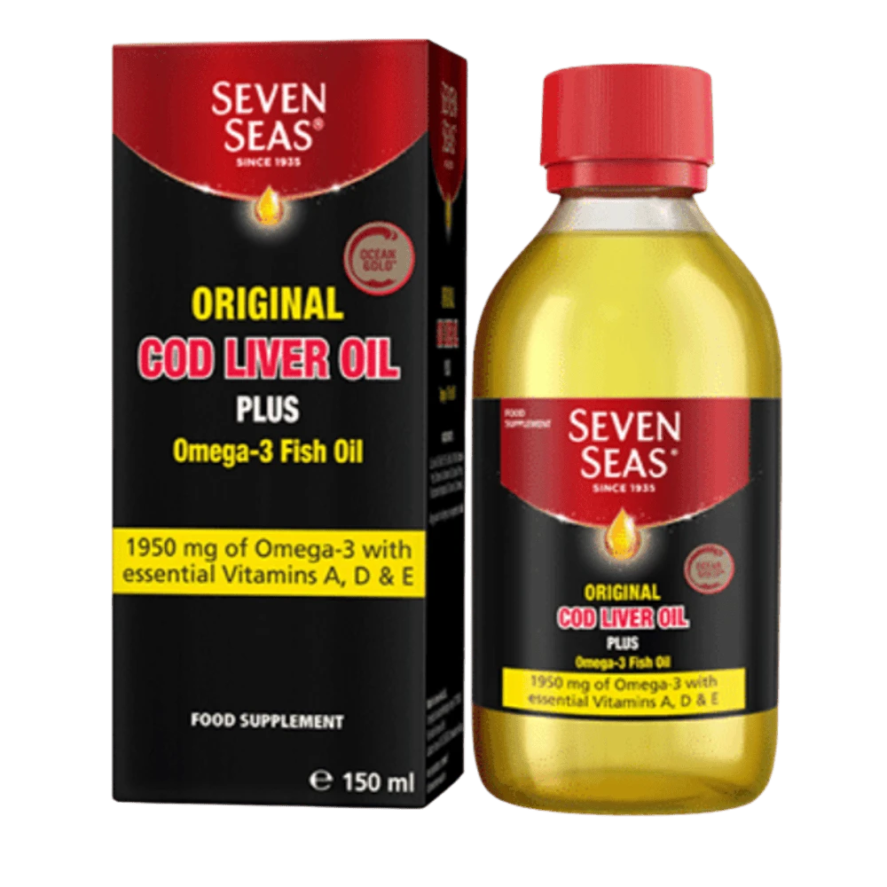 Seven Seas Original Cod Liver Oil Plus Omega 3 Fish Oil 150ml