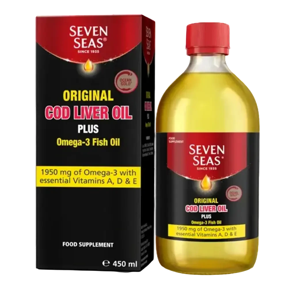Seven Seas Original Cod Liver Oil Plus Omega 3 Fish Oil 450ml