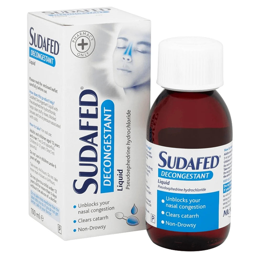 Sudafed Decongestant Liquid 100ml