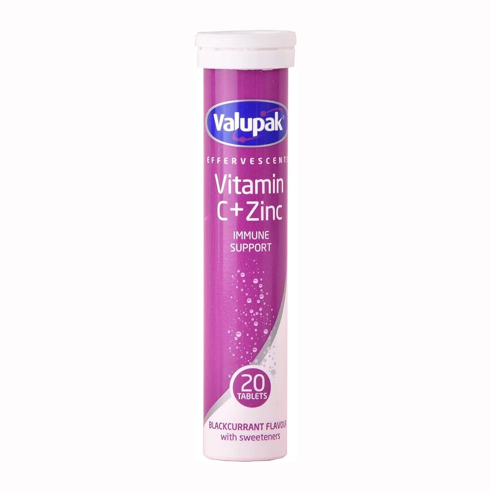 Valupak Effervescent Vitamin C + Zinc Tablets x20