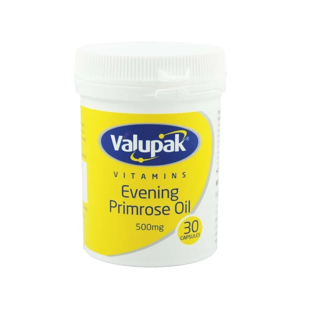 Valupak Evening Primrose Oil 500mg Capsules x 30