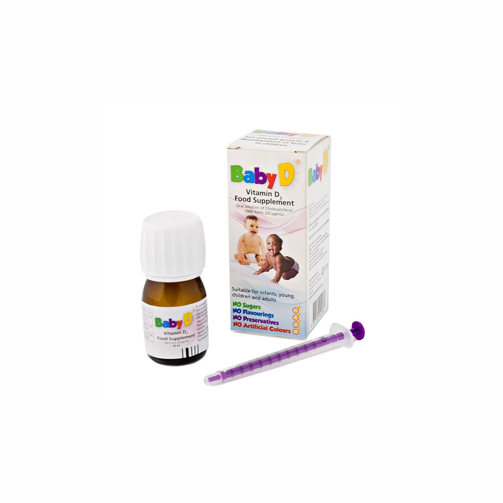 Baby D Vitamin D3 Oral Solution 25mcg/ml 30ml