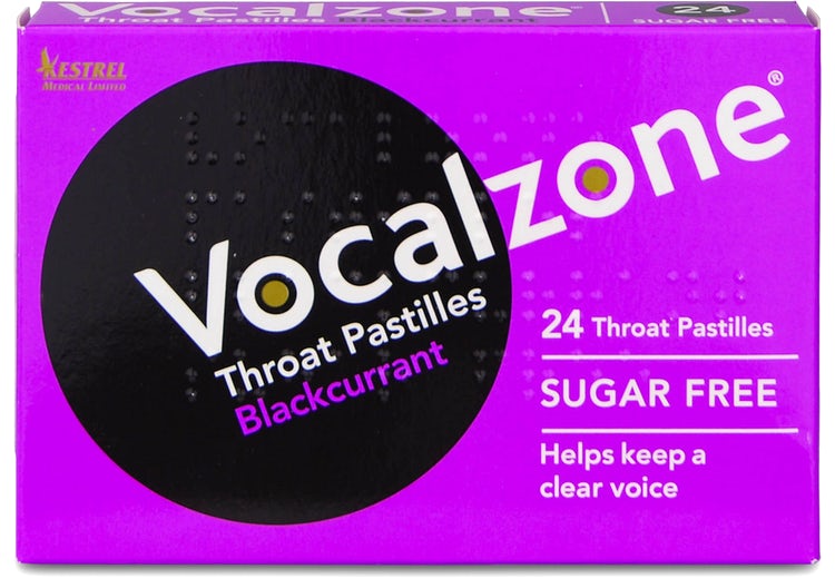 Vocalzone Throat Pastilles Blackcurrant X 24